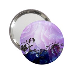 Elegant Floral Design 2 25  Handbag Mirrors by FantasyWorld7