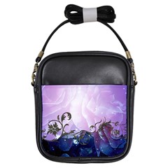 Elegant Floral Design Girls Sling Bag by FantasyWorld7