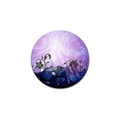 Elegant Floral Design Golf Ball Marker by FantasyWorld7