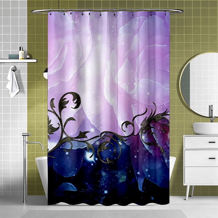 Elegant Floral Design Shower Curtain 48  x 72  (Small) 