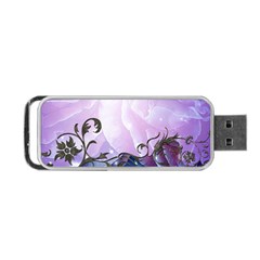 Elegant Floral Design Portable Usb Flash (one Side) by FantasyWorld7