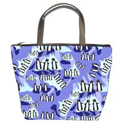 Penguins Pattern Bucket Bag by bloomingvinedesign