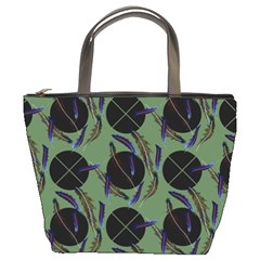 Feathers Pattern Bucket Bag