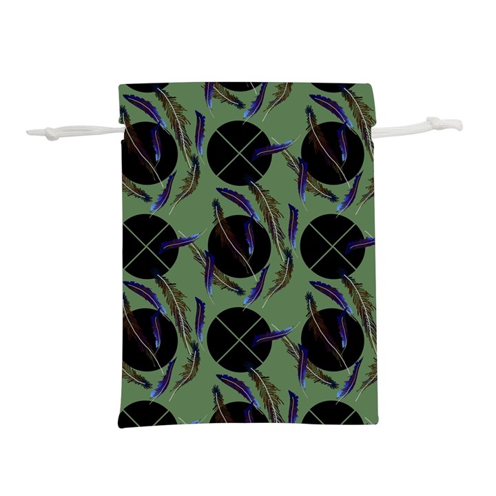 Feathers Pattern Lightweight Drawstring Pouch (S)