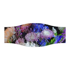 Blue White Purple Mixed Flowers Stretchable Headband by bloomingvinedesign