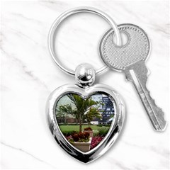 Columbus Commons In Late May  Key Chain (heart) by Riverwoman