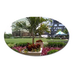 Columbus Commons In Late May  Oval Magnet by Riverwoman