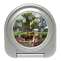 Columbus Commons In Late May  Travel Alarm Clock by Riverwoman