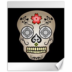 Skull Scary Art Digital Head Canvas 16  X 20  by Wegoenart