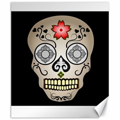 Skull Scary Art Digital Head Canvas 20  X 24  by Wegoenart