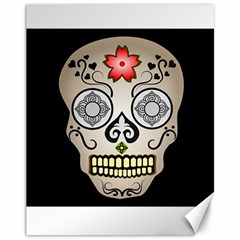 Skull Scary Art Digital Head Canvas 11  X 14  by Wegoenart