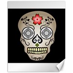 Skull Scary Art Digital Head Canvas 11  x 14  10.95 x13.48  Canvas - 1