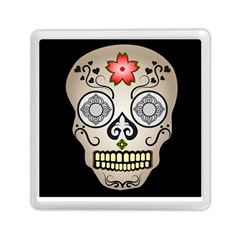 Skull Scary Art Digital Head Memory Card Reader (square) by Wegoenart