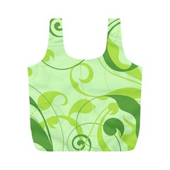 Floral Decoration Flowers Design Full Print Recycle Bag (m) by Wegoenart