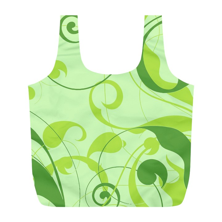 Floral Decoration Flowers Design Full Print Recycle Bag (L)