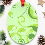 Floral Decoration Flowers Design Ornament (Oval) Front