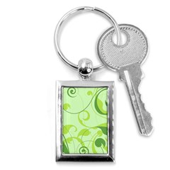 Floral Decoration Flowers Design Key Chain (rectangle) by Wegoenart