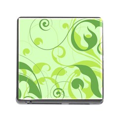 Floral Decoration Flowers Design Memory Card Reader (square 5 Slot) by Wegoenart