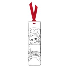 Cute Cat Coloring Page Design Small Book Marks by Wegoenart