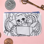 Cute Cat Coloring Page Design Large Coin Purse Back