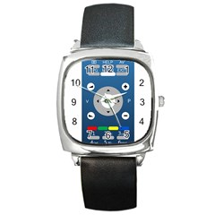 Remote Control Receiver Vcr Control Square Metal Watch by Wegoenart