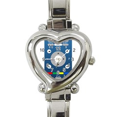 Remote Control Receiver Vcr Control Heart Italian Charm Watch by Wegoenart