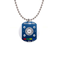 Remote Control Receiver Vcr Control 1  Button Necklace by Wegoenart