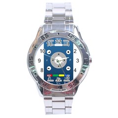 Remote Control Receiver Vcr Control Stainless Steel Analogue Watch by Wegoenart