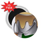 Paint Color Brush Painter Bucket 2.25  Magnets (10 pack)  Front