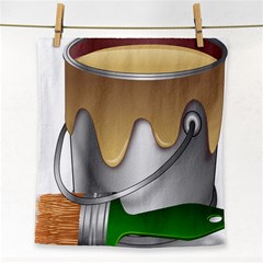 Paint Color Brush Painter Bucket Face Towel by Wegoenart