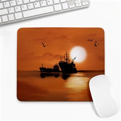 Digital Art Artwork Ship Boats Sea Large Mousepads by Wegoenart