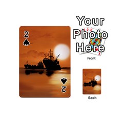 Digital Art Artwork Ship Boats Sea Playing Cards 54 Designs (mini) by Wegoenart