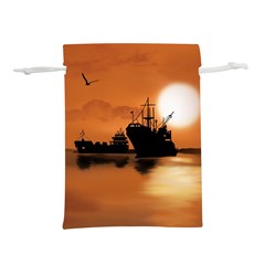 Digital Art Artwork Ship Boats Sea Lightweight Drawstring Pouch (l)