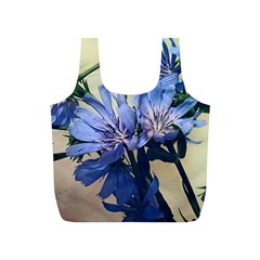 Blue Wildflowers Full Print Recycle Bag (s) by bloomingvinedesign