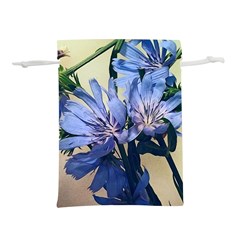 Blue Wildflowers Lightweight Drawstring Pouch (s)