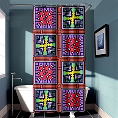 Shapes In Squares Pattern                       Shower Curtain 36  X 72  by LalyLauraFLM