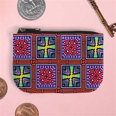 Shapes In Squares Pattern                      Mini Coin Purse by LalyLauraFLM