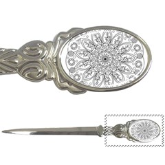 Flowers Mandala Hand Drawing Letter Opener by Wegoenart