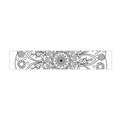 Flowers Mandala Hand Drawing Flano Scarf (mini) by Wegoenart