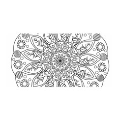 Flowers Mandala Hand Drawing Satin Wrap by Wegoenart