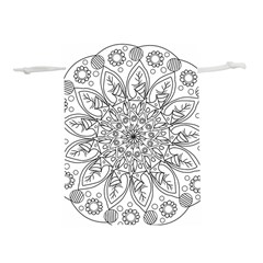 Flowers Mandala Hand Drawing Lightweight Drawstring Pouch (s)