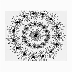 Flowers Mandala Hand Drawing Small Glasses Cloth (2 Sides)