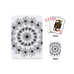 Flowers Mandala Hand Drawing Playing Cards Single Design (mini) by Wegoenart