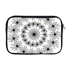 Flowers Mandala Hand Drawing Apple Macbook Pro 17  Zipper Case by Wegoenart