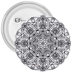 Drawing Pencil Pattern Mandala 3  Buttons by Wegoenart