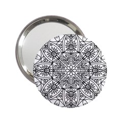 Drawing Pencil Pattern Mandala 2 25  Handbag Mirrors by Wegoenart