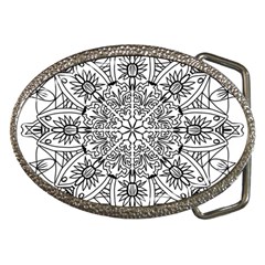 Drawing Pencil Pattern Mandala Belt Buckles by Wegoenart