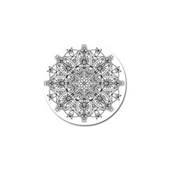 Drawing Pencil Pattern Mandala Golf Ball Marker by Wegoenart