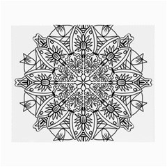 Drawing Pencil Pattern Mandala Small Glasses Cloth (2 Sides) by Wegoenart