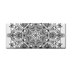 Drawing Pencil Pattern Mandala Hand Towel by Wegoenart